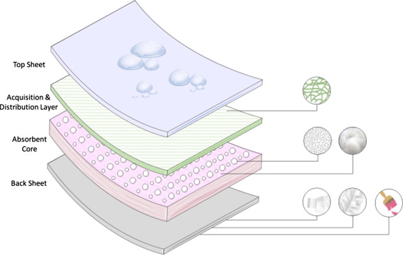 Structure of disposable diapers