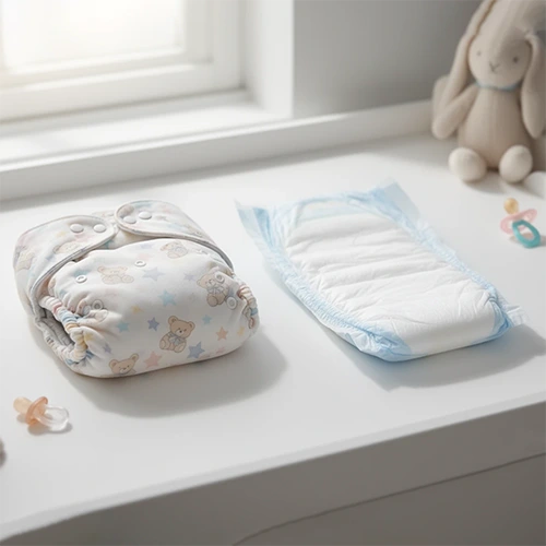 Cloth diaper Vs. disposable diaper.webp