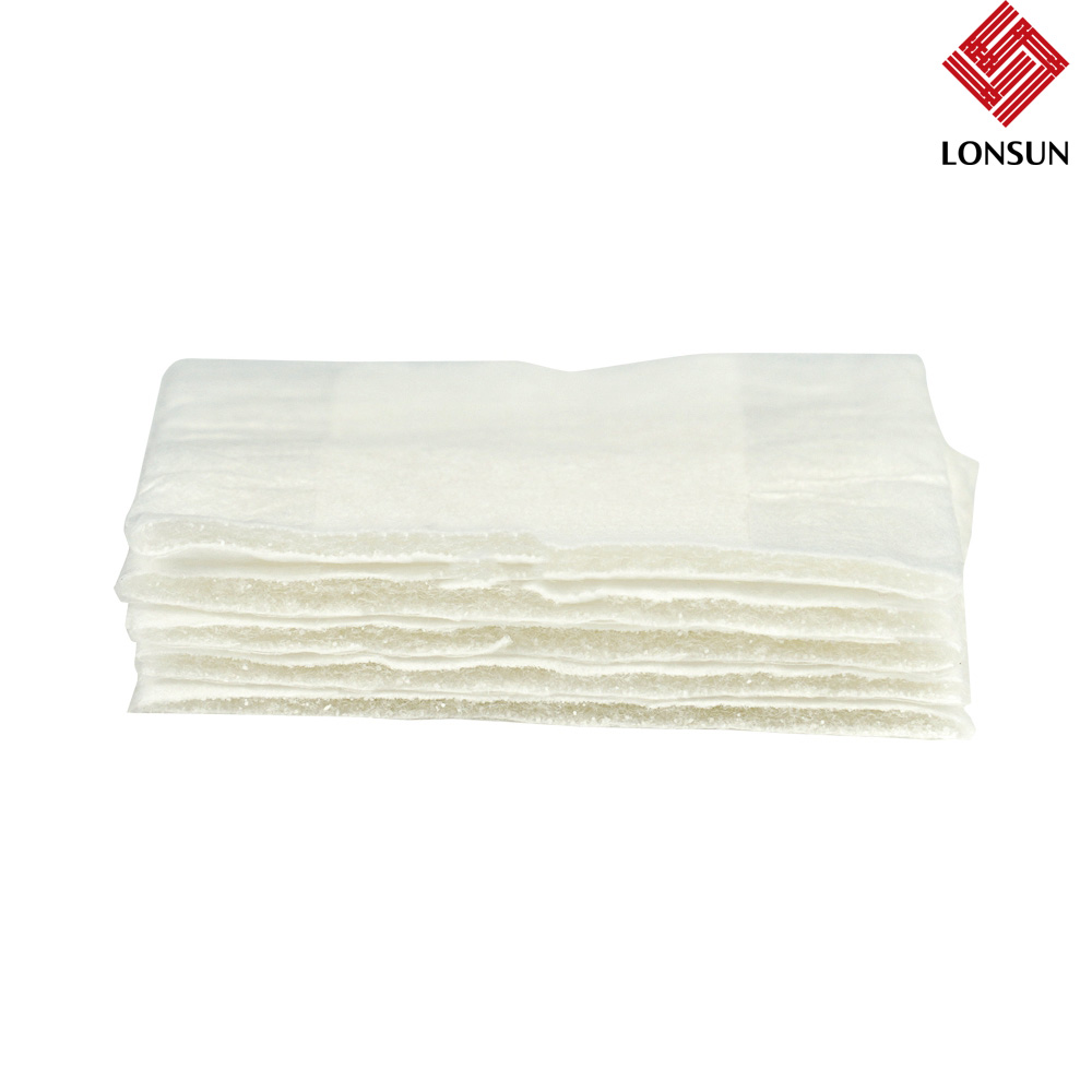 Baby diaper raw materials absorbent core composite structure showing SAP and fluff pulp layers